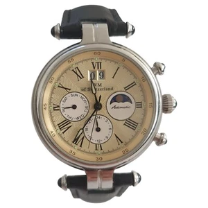 WM of Switzerland Moon Phase Automatic Watch - Unworn - Picture 1 of 11