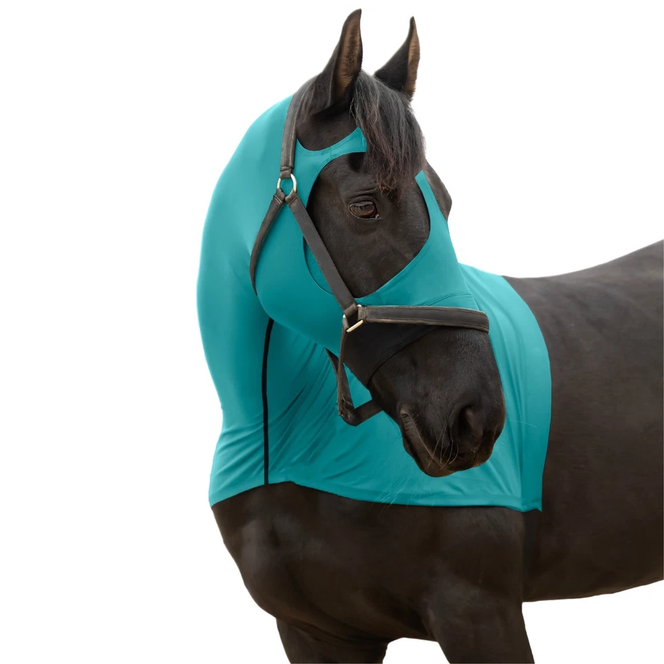 RESISTANCE Premium Horse Hood Full Zipper with Face w Forelock Saver Horse Sleazy Slickers