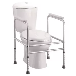 Toilet surround safety frame rail mobility aid with armrests Height adjustable - Picture 1 of 5
