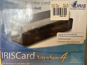 Sealed Iris Card Anywhere 4 Pass Through Scanner Personal Business Card Scanner - Picture 1 of 2