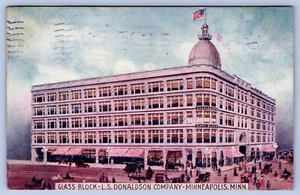 Postal vintage: bloque de vidrio-L.S. Donaldson Company-Minneapolis, MN. c1910 - Imagen 1 de 2