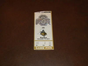 2001 PURDUE AT OHIO STATE FOOTBALL TICKET STUB - Bild 1 von 2