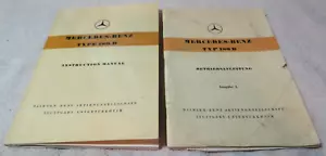 2 instrucciones originales Mercedes-Benz tipo 180D edición manual del propietario "E" 1956 - Imagen 1 de 4
