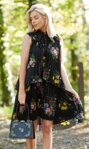 ERDEM x H&M hm - Floral Pleated Dress Size M NEW - Elegant Chic Tiktok Wedding - Bild 1 von 19