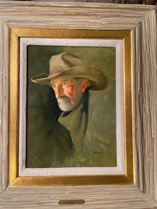 GERALD FARM   ORIGINAL OIL!  12 X 9   "COTTONWOOD"  NICE FRAME  GREAT CONDITION - Picture 1 of 4