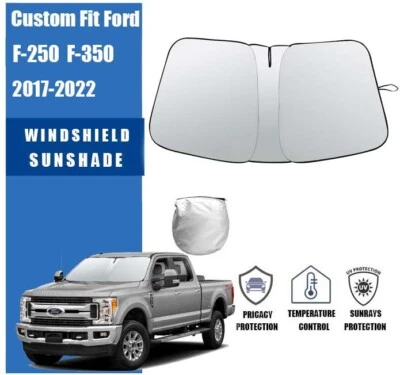 Ajuste personalizado para 2017-2024 Ford F-250 F-350 para-brisa capa de proteção solar bloco UV - Imagem 1 de 4