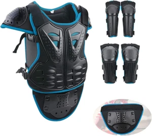 Motorcycle Kids Armor Dirt Bike Riding Gear Chest Elbow Knee Belly Pad Full Body - Picture 1 of 12