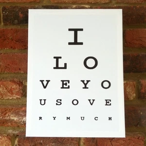 Cuadro de arte de pared en lienzo 'I Love You So Very Much' sobre marco de madera 40 x 30 cm - Imagen 1 de 4