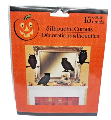 Halloween Búho Negro Sihouette Papel Recortes 2 Diseños Pack de 15 Foto 1 de 4