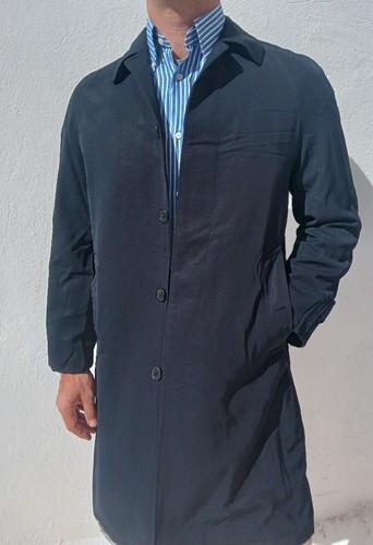 BURBERRYS Impermeabile Uomo NAVY By Perroni Italia Taglia 38 UK Vintage Prezzo di listino £1.250
