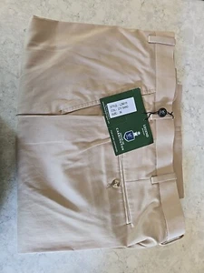 Pantalones plisados House of CARRINGTON para hombre arena algodón/cachemira clubhouse 36" nuevos con etiquetas - Imagen 1 de 4