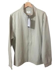 Original Penguin Neutral Beige Sport Lightweight Full Zip Jacket Size Medium NWT - Picture 1 of 10