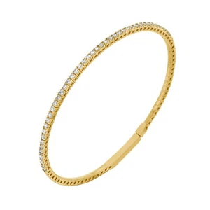 2.25ct Natural Round Diamond 14K Yellow Gold Anniversary Valentine Bracelet - Picture 1 of 3