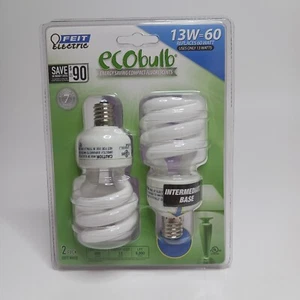 Eco Bulb 2-Pack 13w=60w Soft White (Intermediate Base) E17 (800 Lumens) - Picture 1 of 5