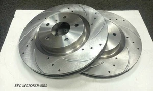 TO FIT NISSAN QASHQAI +2 MK2 J10 FRONT DISC & PADS DRILLED AND GROOVED 7 SEATER - Picture 1 of 1