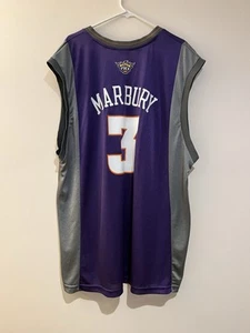 Phoenix Suns #3 Marbury Vintage Basketball Jersey Sz 2XL XXL Reebok Purple - Picture 1 of 6