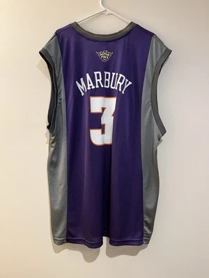 Phoenix Suns #3 Marbury Vintage Basketball Jersey Sz 2XL XXL Reebok Purple - Image 1 of 4
