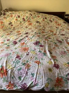 Schlossberg Switzerland Flora Blanc Satin Noblesse KING Duvet Cover White Floral - Picture 1 of 5