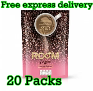 20 Room Coffee 36 in 1 Drink Weight Control Detox Boost Burn 0% Trans-fat Sugar - Picture 1 of 11