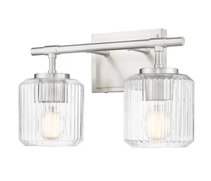 Z-Lite 7515-2V Landon 2 Light 14"W Vanity Light - Nickel - Picture 1 of 12