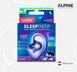 Alpine SleepDeep Earplugs — Reusable Anti Noise Ear Plugs For Sleeping Snoring - Picture 1 of 9