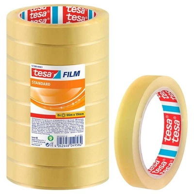 tesa STANDARD Klebefilm transparent 19,0 mm x 66,0 m 8 Rollen
