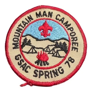Parche de campamento Mountain Man Camporee Boy Scout GSAC Spring 78 BSA bordado - Imagen 1 de 2