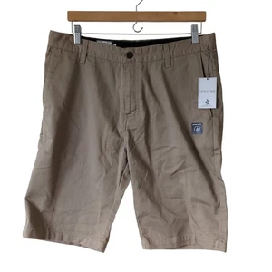 Neu mit Etikett Volcom Herrenshorts Größe 32 khaki VMonty Chino moderne Passform täglich neu - Bild 1 von 6