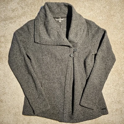 Chaqueta envolvente Smartwool Odessa Lake talla S gris capucha con botones 2015 bolsillo polar emo Foto 1 de 4