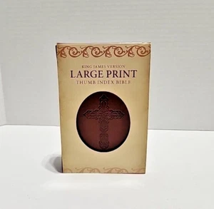 Holy Bible King James KJV Large Print Compact Brown Faux Leather TGS Neu - Bild 1 von 15