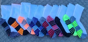 boys kids socks small white crew asorted colors 20 pairs - Picture 1 of 2