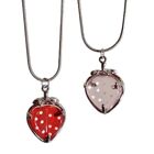 Sweet Crystal Strawberry Pendant Necklace Choker Jewelry Adjustable Neckchain