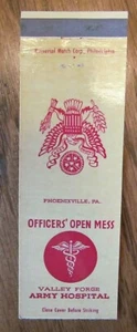 Libro de cerillas del hospital Amy Forge del valle del ejército de Estados Unidos: Phoenixville, Pennsylvania -A1 - Imagen 1 de 1