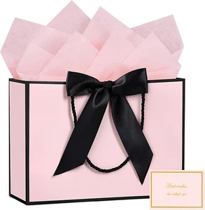 Gift Bags, Large Gift Bags, 1Pcs Paper Gift Bag with 2 Tissue Paper and 1 Greeti - Picture 1 of 8