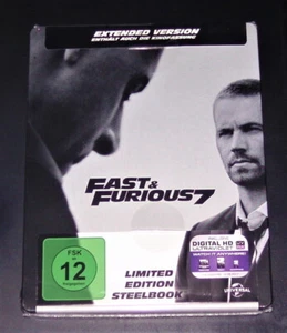 Fast & Furious 7 Cinema Version & Extended Cut Limited Steelbook Blu Ray New OVP - Picture 1 of 4