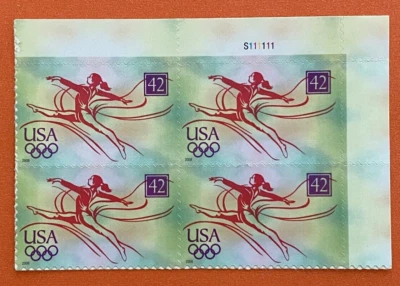 US Stamps, Scott #4334 42c Plate Block of Beijing Olympic Games 2008 XF/S Mint. - Image 1 of 2