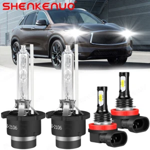 For Infiniti QX60 2014-2015 Front HID Headlight High/Low + Fog Light Bulbs 6000K - Bild 1 von 17