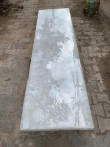 White Quartz Agate Console Counter Slab, Agate Stone Kitchen Slab Decor - Picture 1 of 16