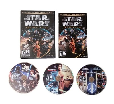 Star Wars The Best of PC CD ROM Game 2006 COMPLETE 3 Discs Manual LucasArts - Image 1 of 3