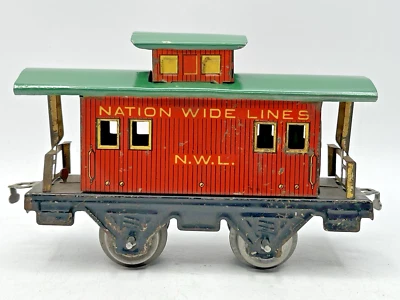 American Flyer Prewar O Gauge 1117 Nation Wide Lines Caboose - Image 1 of 4