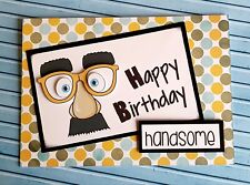 Happy Birthday Handsome - geek card with glasses
