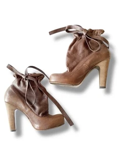 Marc By Marc Jacobs Mujer Cuero Cordón Botines Marrón Talla 38 Tacones EU - Imagen 1 de 13