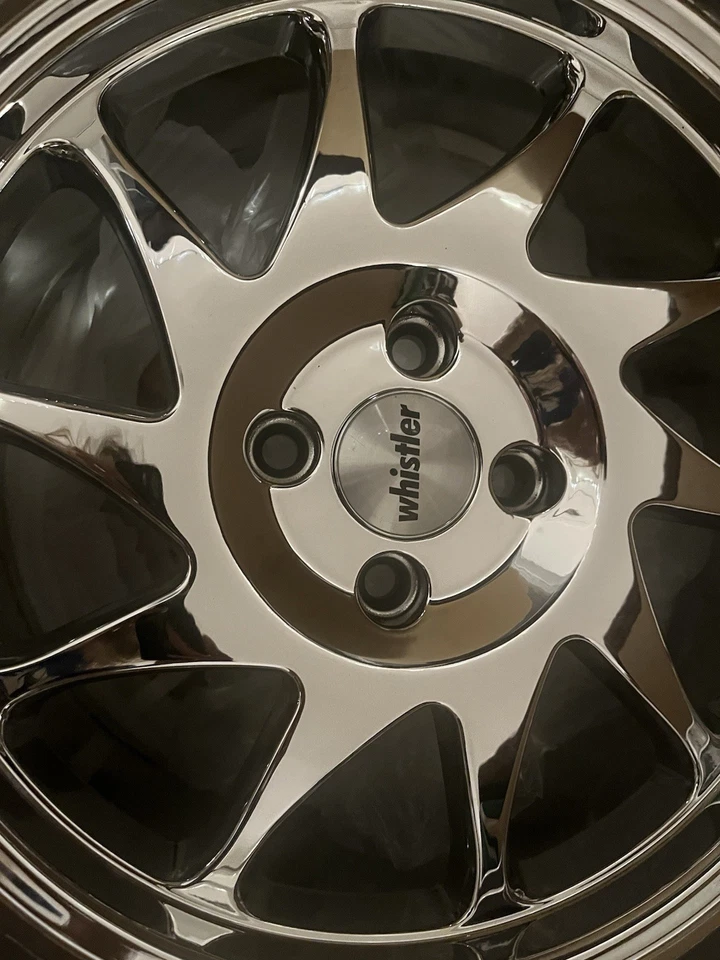 (2) Rueda cromada 16x8 +20 Whistler KR7 4x100 Foto 1 de 4
