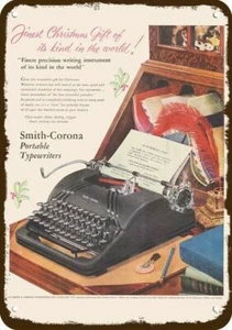 1948 SMITH CORONA Typewriter Vintage-Look *** DECORATIVE REPLICA METAL SIGN *** - Picture 1 of 1