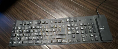 Waterproof Silicone Keyboard Foldable Flexible USB Dustproof DirtProof Full Size - Image 1 of 2