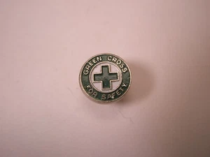 Green Cross for Safety Vintage TINY SMALL Tie Tack Lapel Pin dispensary i112 - Picture 1 of 6