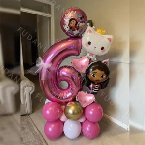 34pcs Gabby Dollhouse Cats Theme Balloon for Child's Birthday Party Decoration - Picture 1 of 20