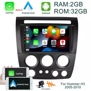 For 2005-2010 Hummer H3 9" Android 13 Carplay Car Stereo Radio GPS Navi WIFI BT - Foto 1 di 20