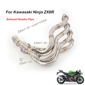 For Kawasaki Ninja ZX6R ZX636 2013~2023 Motorcycle Slip Exhaust Header Pipes - Picture 1 of 8
