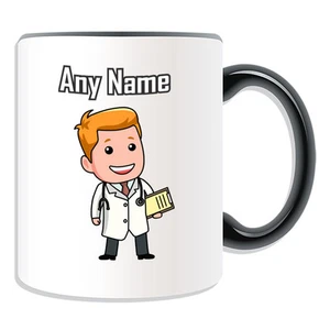 Personalisierte Geschenk Arzt Tasse Spardose personalisieren Name NHS Krankenhaus Hausarzt Tasse Tee - Bild 1 von 20